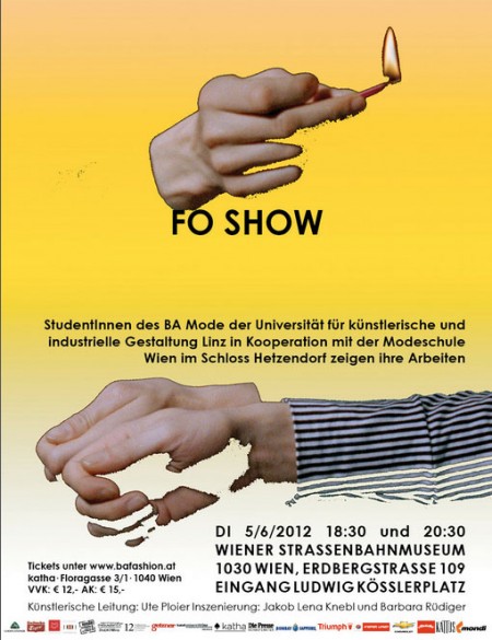 FO Show, Modeschau der Universität für künstlerische und industrielle Gestaltung Linz in Kooperation mir der Modeschule der Stadt Wien